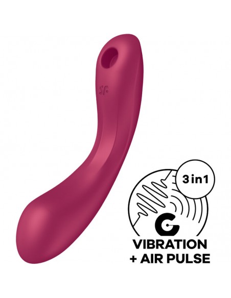 SATISFYER CURVE TRINITY 1 AIR PULSE VIBRATION ROJO