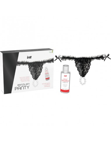 INTT BRAGA BRASILENA NEGRA CON PERLAS Y GEL LUBRICANTE 50ML