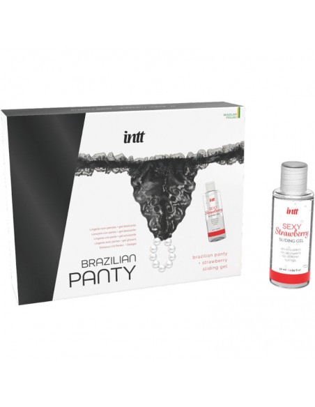 INTT BRAGA BRASILENA NEGRA CON PERLAS Y GEL LUBRICANTE 50ML
