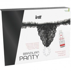 INTT BRAGA BRASILENA NEGRA CON PERLAS Y GEL LUBRICANTE 50ML