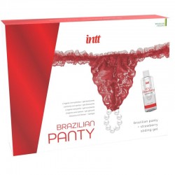 INTT BRAGA BRASILENA ROJA CON PERLAS Y GEL LUBRICANTE 50ML