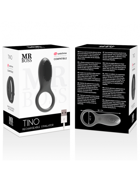 MR BOSS TINO ANILLO ESTIMULADOR COMPATIBLE CON WATCHME WIRELESS TECHNOLOGY MR BOSS TINO ANILLO ESTIMULADOR COMPATIBLE CON WATCHME WIRELESS TECHNOLOGY