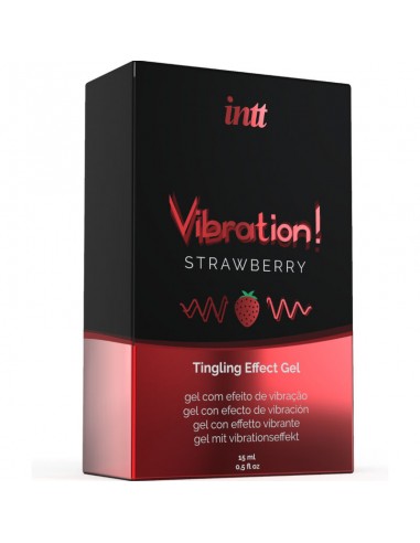 INTT POTENTE ESTIMULANTE iNTIMO GEL VIBRADOR LIQUIDO FRESA 15ML