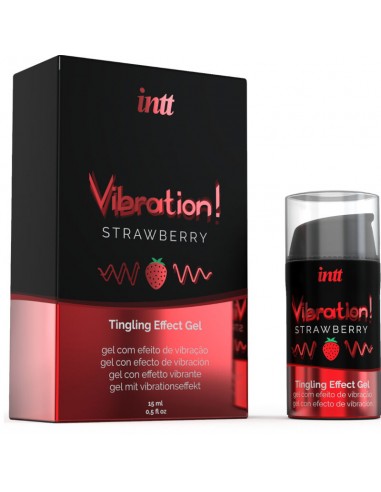 INTT POTENTE ESTIMULANTE iNTIMO GEL VIBRADOR LIQUIDO FRESA 15ML