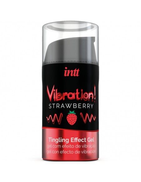 INTT POTENTE ESTIMULANTE iNTIMO GEL VIBRADOR LIQUIDO FRESA 15ML