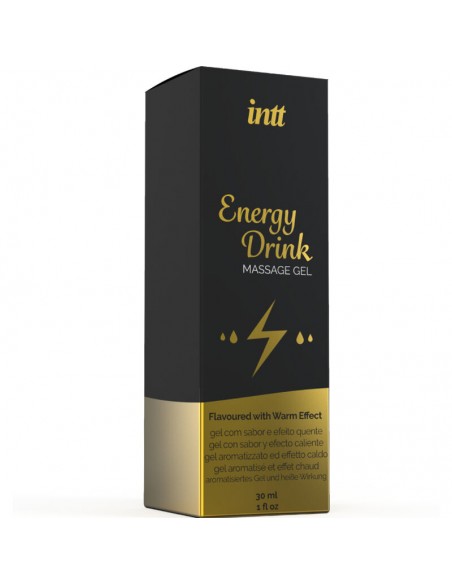 INTT GEL DE MASAJE CON SABOR A BEBIDA ENERGETiCA Y EFECTO CALOR