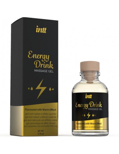 INTT GEL DE MASAJE CON SABOR A BEBIDA ENERGETiCA Y EFECTO CALOR