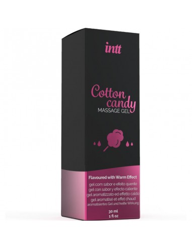 INTT GEL DE MASAJE CON SABOR A ALGODoN DE AZUCAR Y EFECTO CALOR