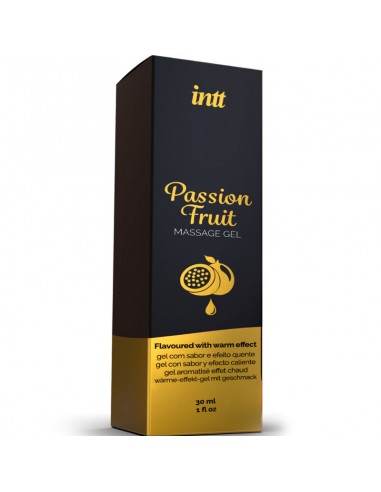 INTT GEL DE MASAJE SABOR A FRUTA DE LA PASIoN EFECTO CALOR
