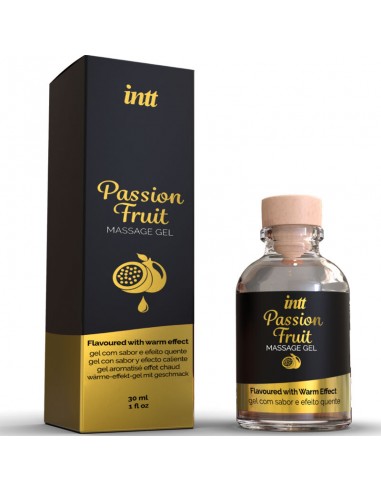 INTT GEL DE MASAJE SABOR A FRUTA DE LA PASIoN EFECTO CALOR