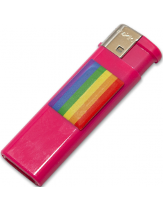 PRIDE MECHERO FUSCIA CON BANDERA LGBT
