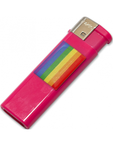 PRIDE MECHERO FUSCIA CON BANDERA LGBT