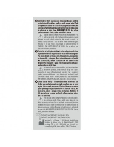 CONTROL INFINITY LUBRICANTE BASE SILICONA 75 ML