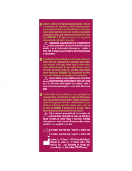 CONTROL LUB GEL LUBRICANTE EFECTO CALOR 75 ML