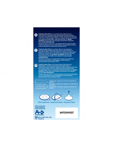CONTROL FREE SIN LATEX PRESERVATIVOS 5 UNIDADES