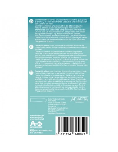 CONTROL ICE FEEL PRESERVATIVOS EFECTO FRIO 10 UNIDADES