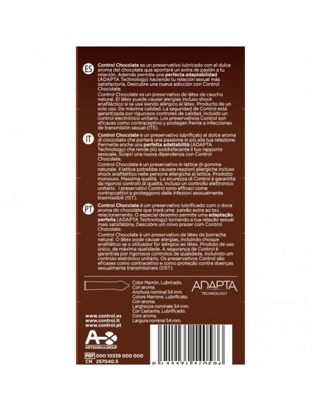 CONTROL CHOCOLATE PRESERVATIVOS 12 UNIDADES