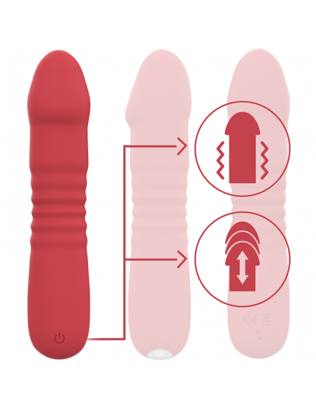 INTENSE JUNE UP DOWN 10 VIBRACIONES ROJO