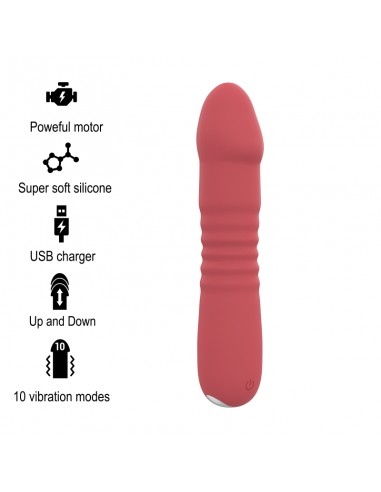 INTENSE JUNE UP DOWN 10 VIBRACIONES ROJO