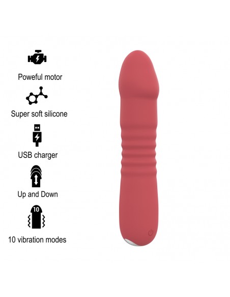 INTENSE JUNE UP DOWN 10 VIBRACIONES ROJO