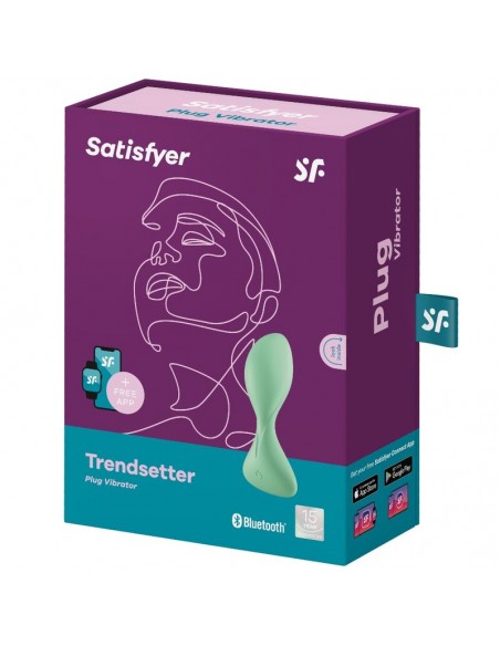 SATISFYER TRENDSETTER PLUG VIBRADOR APP VERDE SATISFYER TRENDSETTER PLUG VIBRADOR APP VERDE