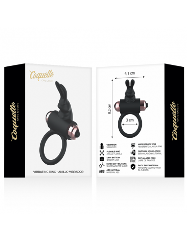COQUETTE CHIC DESIRE COCK RING ANILLO VIBRADOR NEGRO GOLD