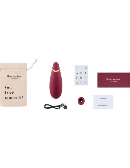 WOMANIZER PREMIUM 2 ESTIMULADOR DE CLiTORIS BURDEOS