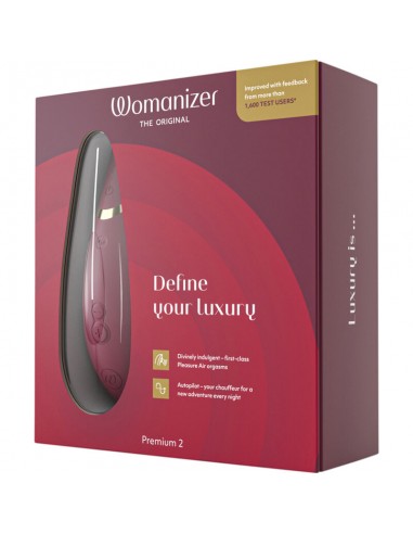 WOMANIZER PREMIUM 2 ESTIMULADOR DE CLiTORIS BURDEOS