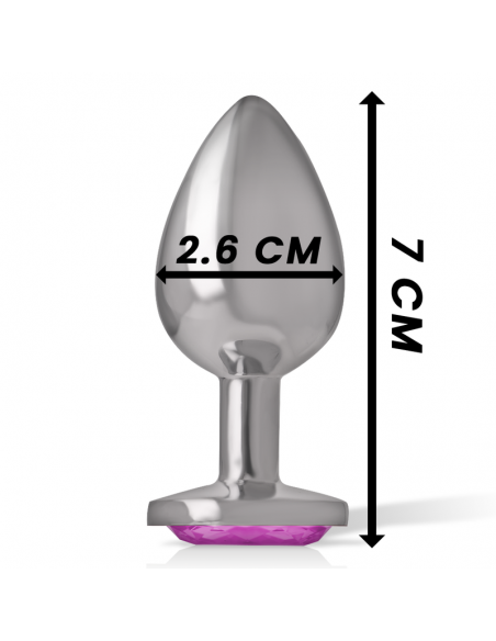 INTENSE PLUG ANAL METAL ALUMINIO CORAZoN ROSA TALLA S