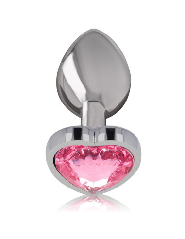 INTENSE PLUG ANAL METAL ALUMINIO CORAZoN ROSA TALLA S
