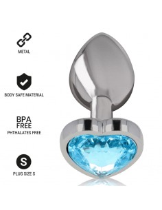 INTENSE PLUG ANAL METAL ALUMINIO CORAZoN AZUL TALLA S 2