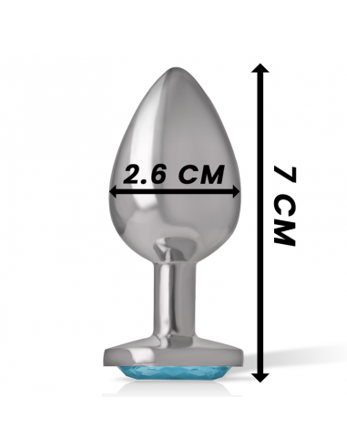INTENSE PLUG ANAL METAL ALUMINIO CORAZoN AZUL TALLA S