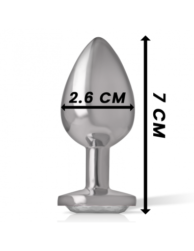INTENSE PLUG ANAL METAL ALUMINIO CORAZoN BLANCO TALLA S