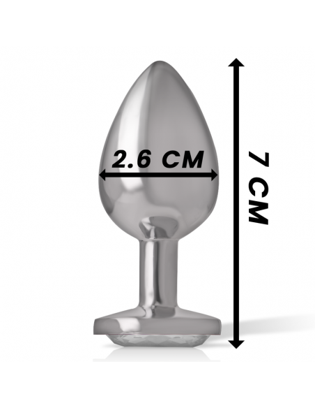 INTENSE PLUG ANAL METAL ALUMINIO CORAZoN BLANCO TALLA S