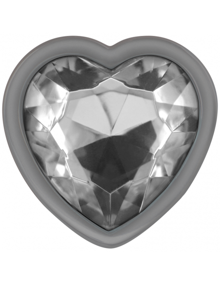 INTENSE PLUG ANAL METAL ALUMINIO CORAZoN BLANCO TALLA S