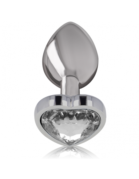 INTENSE PLUG ANAL METAL ALUMINIO CORAZoN BLANCO TALLA S