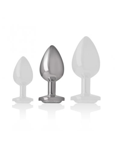 INTENSE PLUG ANAL METAL ALUMINIO CORAZoN BLANCO TALLA M