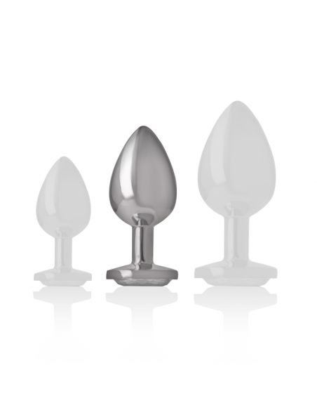 INTENSE PLUG ANAL METAL ALUMINIO CORAZoN BLANCO TALLA M