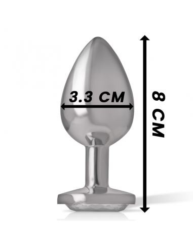 INTENSE PLUG ANAL METAL ALUMINIO CORAZoN BLANCO TALLA M