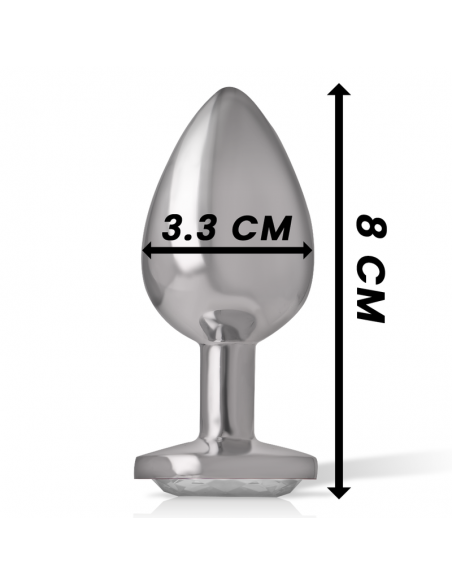 INTENSE PLUG ANAL METAL ALUMINIO CORAZoN BLANCO TALLA M