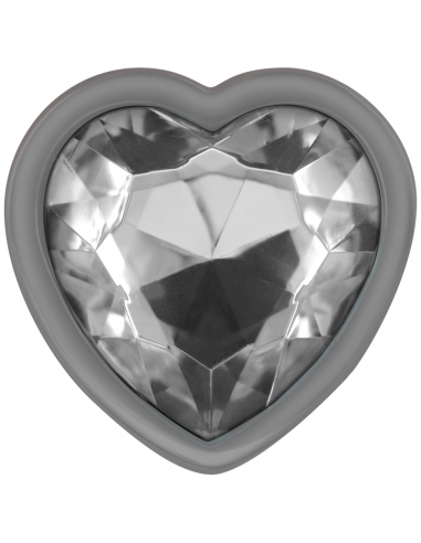 INTENSE PLUG ANAL METAL ALUMINIO CORAZoN BLANCO TALLA M