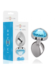 INTENSE PLUG ANAL METAL ALUMINIO CORAZoN AZUL TALLA L