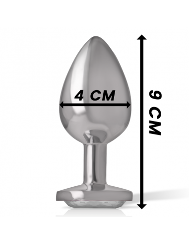 INTENSE PLUG ANAL METAL ALUMINIO CORAZoN BLANCO TALLA L