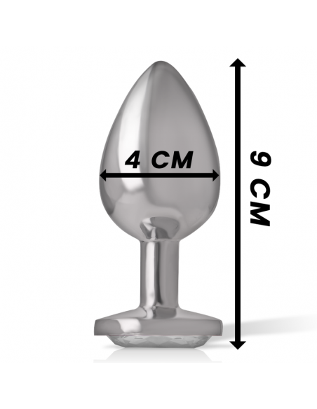INTENSE PLUG ANAL METAL ALUMINIO CORAZoN BLANCO TALLA L