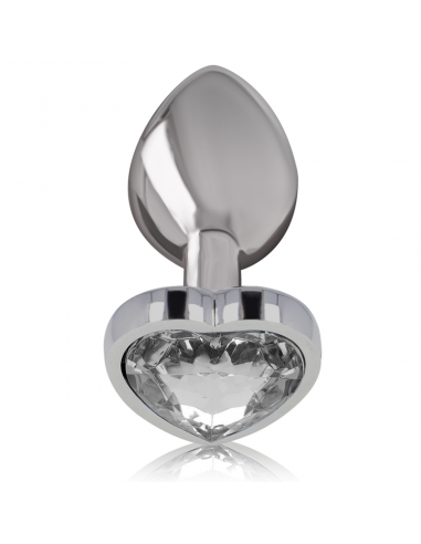 INTENSE PLUG ANAL METAL ALUMINIO CORAZoN BLANCO TALLA L