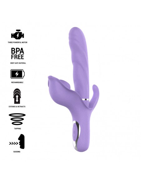 INTENSE BILLIE VIBRADOR MULTIFUNCIoN RECARGABLE SUCCIONADOR CON PULSADOR MORADO