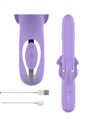 INTENSE BILLIE VIBRADOR MULTIFUNCIoN RECARGABLE SUCCIONADOR CON PULSADOR MORADO