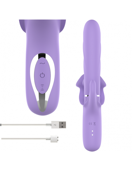 INTENSE BILLIE VIBRADOR MULTIFUNCIoN RECARGABLE SUCCIONADOR CON PULSADOR MORADO