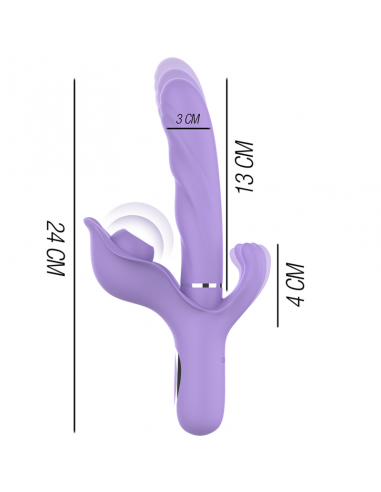 INTENSE BILLIE VIBRADOR MULTIFUNCIoN RECARGABLE SUCCIONADOR CON PULSADOR MORADO