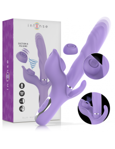 INTENSE BILLIE VIBRADOR MULTIFUNCIoN RECARGABLE SUCCIONADOR CON PULSADOR MORADO